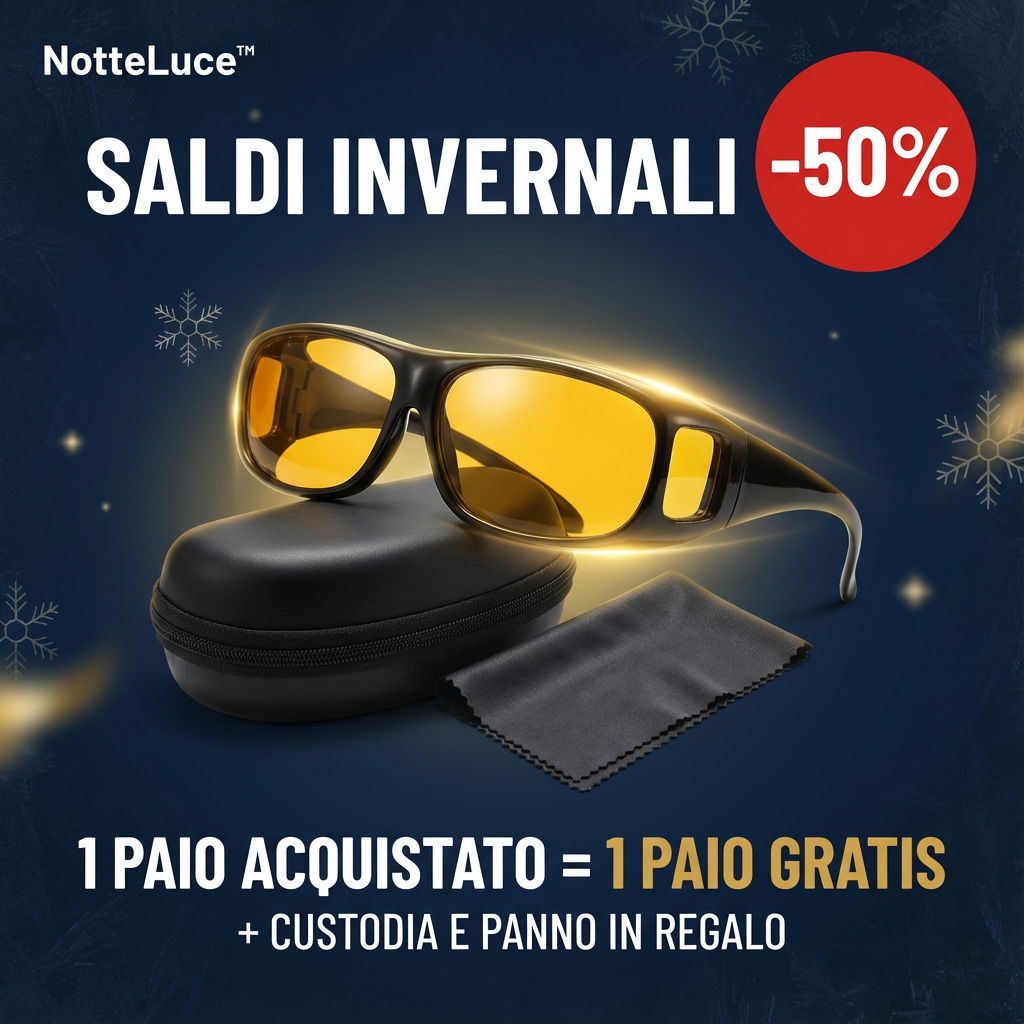NotteLuce™ - Occhiali Anti-Abbagliamento & Visione Notturna